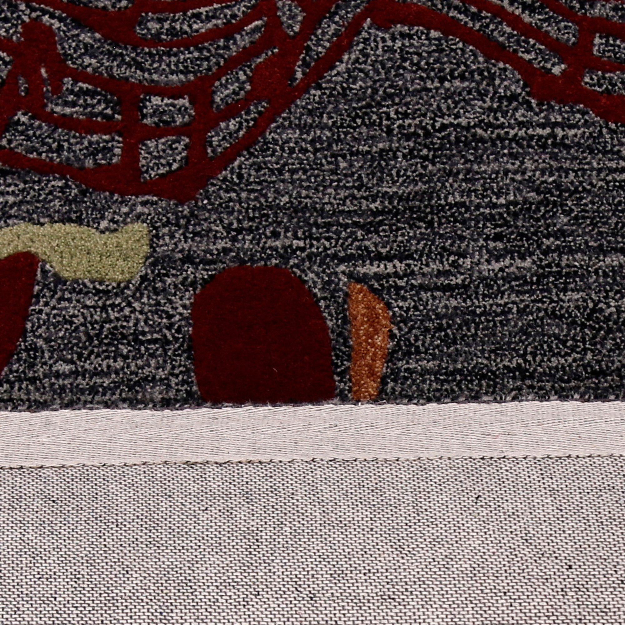 Red Musician Trio Hand Tufted Wool Wall Rug