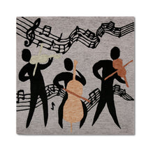 Black Musician Trio Hand Tufted Wool Wall Rug