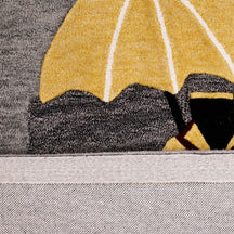 Ceremonial Guard Under Yellow Parasol Hand Tufted Wool Wall Rug