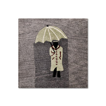 Ceremonial Guard Under Green Parasol Hand Tufted Wool Wall Rug