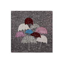 Colorful Rain Umbrellas Hand Tufted Wool Viscose Wall Rug
