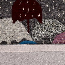 Colorful Rain Umbrellas Hand Tufted Wool Viscose Wall Rug