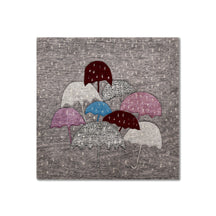 Rainy Umbrella Cluster Hand Tufted Wool and Viscose Wall Rug
