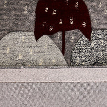 Rainy Umbrella Cluster Hand Tufted Wool and Viscose Wall Rug