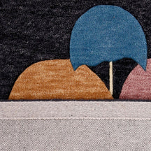 Pastel Umbrella Canopy Hand Tufted Wool Wall Rug