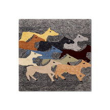 Running Horses Hand Tufted Wool Wall Rug