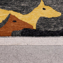 Running Horses Hand Tufted Wool Wall Rug