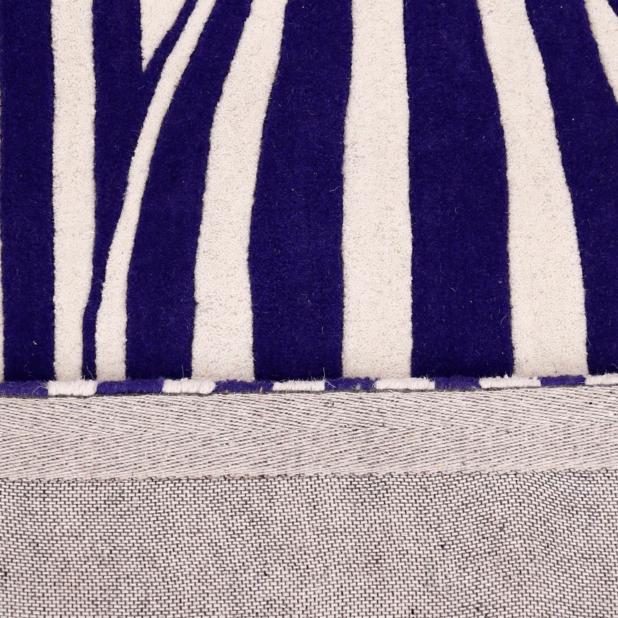 Blue Striped Vase Hand Tufted Wool Wall Rug