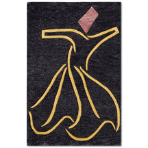 Golden Whirling Dervish Hand Tufted Wool Wall Rug