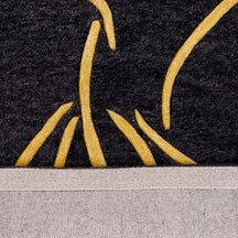 Golden Whirling Dervish Hand Tufted Wool Wall Rug