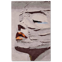 Abstract Cubist Face Hand Tufted Wool Wall Rug