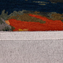Abstract Flame Brushstroke Hand Tufted Wool Wall Rug