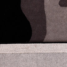 Monochrome Abstract Face Hand Tufted Wool Wall Rug