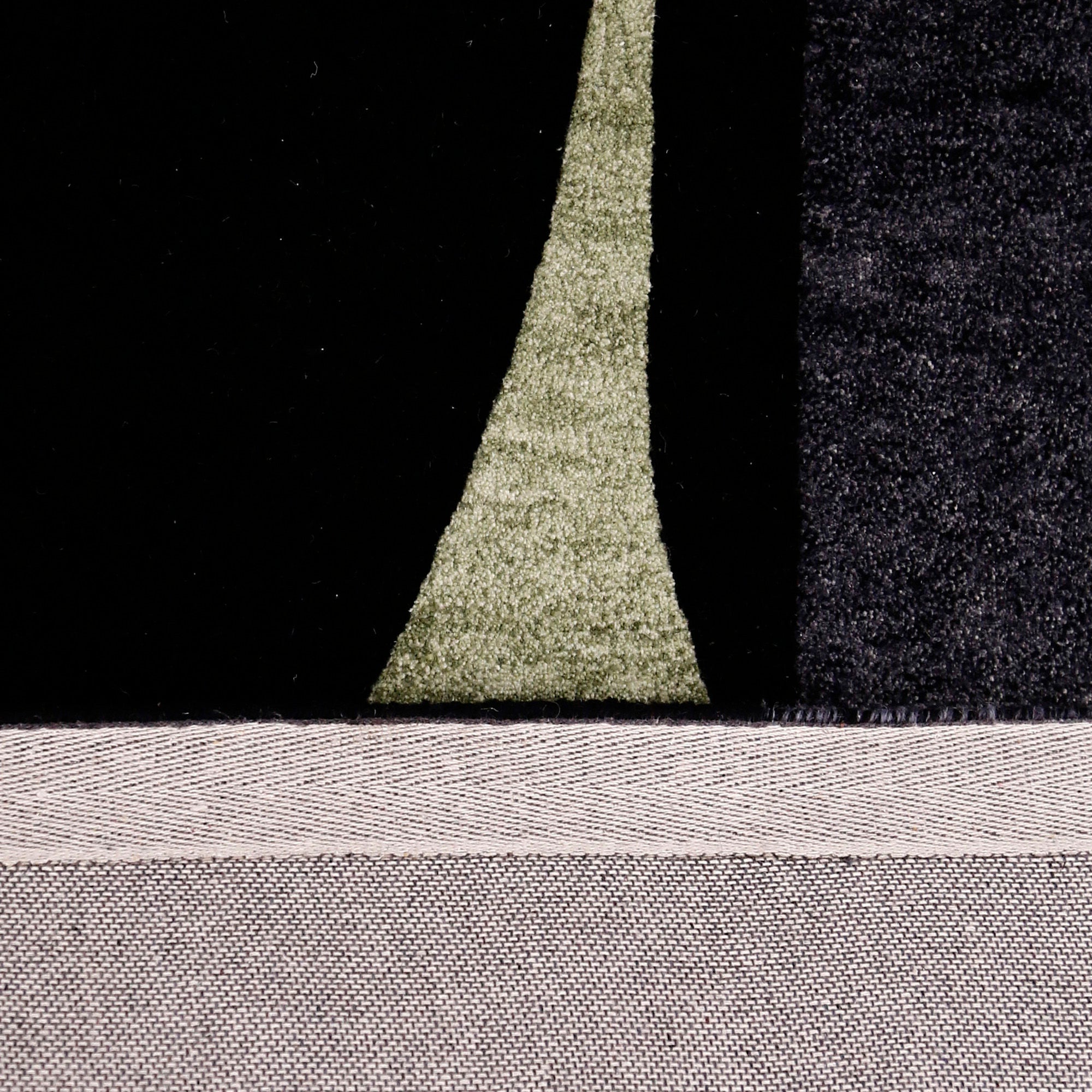 Dual Abstract Face Hand Tufted Wool Wall Rug