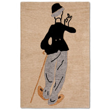 Vintage Gentleman Silhouette Hand Tufted Wool Wall Rug