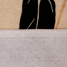 Grey Suit Gentleman Silhouette Hand Tufted Wool Wall Rug