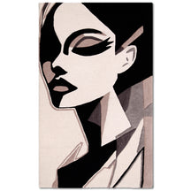 Abstract Woman Portrait Hand Tufted Wool Wall Rug