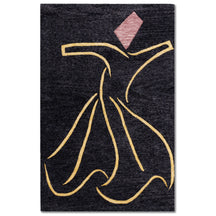 Whirling Dervish Hand Tufted Wool Wall Rug