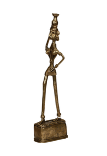 Khushi-Living-Artefacts-Brass-Standing Women
