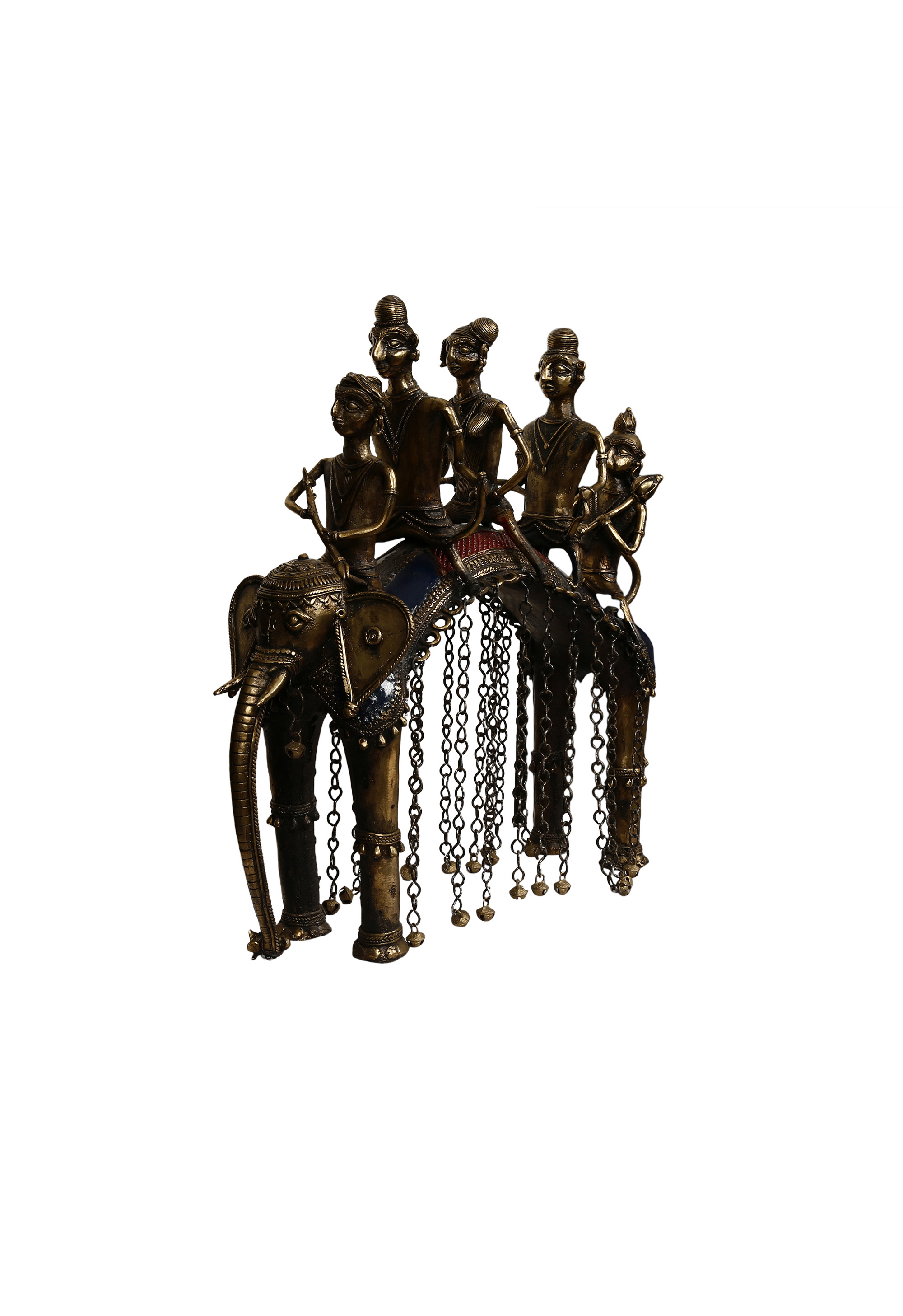 Khushi-Living-Artefacts-Brass-Family-Elephant