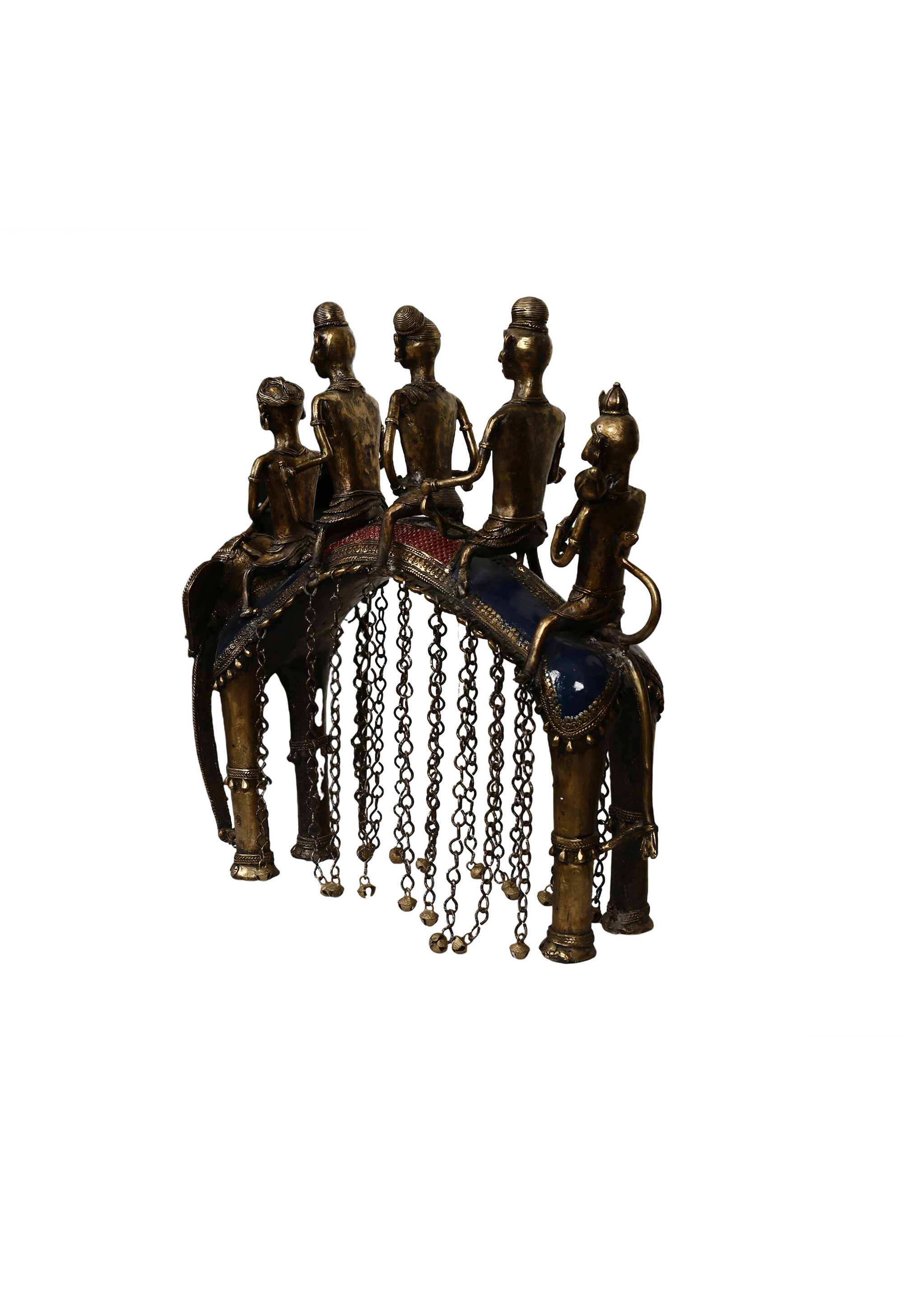 Khushi-Living-Artefacts-Brass-Family-Elephant
