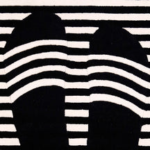 Zebra Couple Optical Illusion Hand Tufted Wool Wall Rug