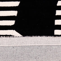 Zebra Couple Optical Illusion Hand Tufted Wool Wall Rug