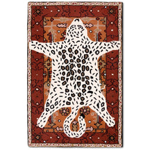 Snow Leopard Pelt Hand Tufted Wool Wall Rug