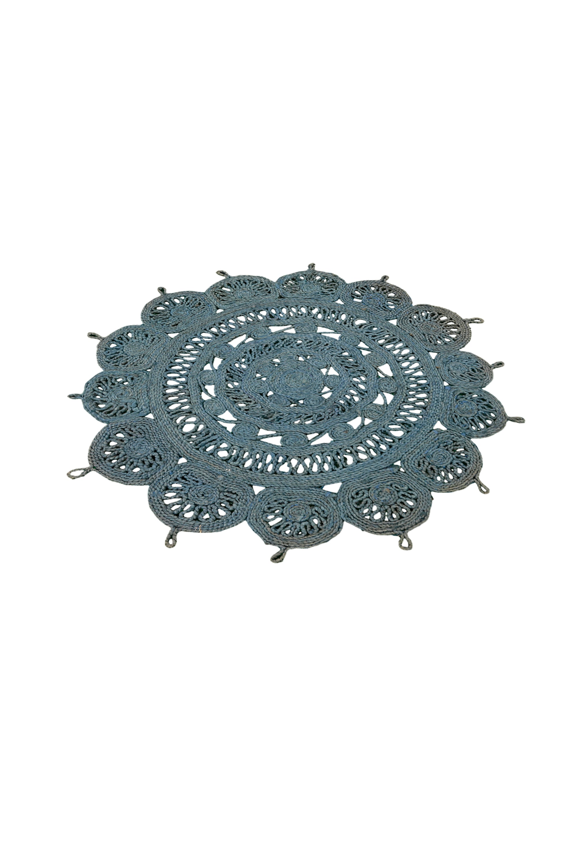 Lotus Round Dhurrie