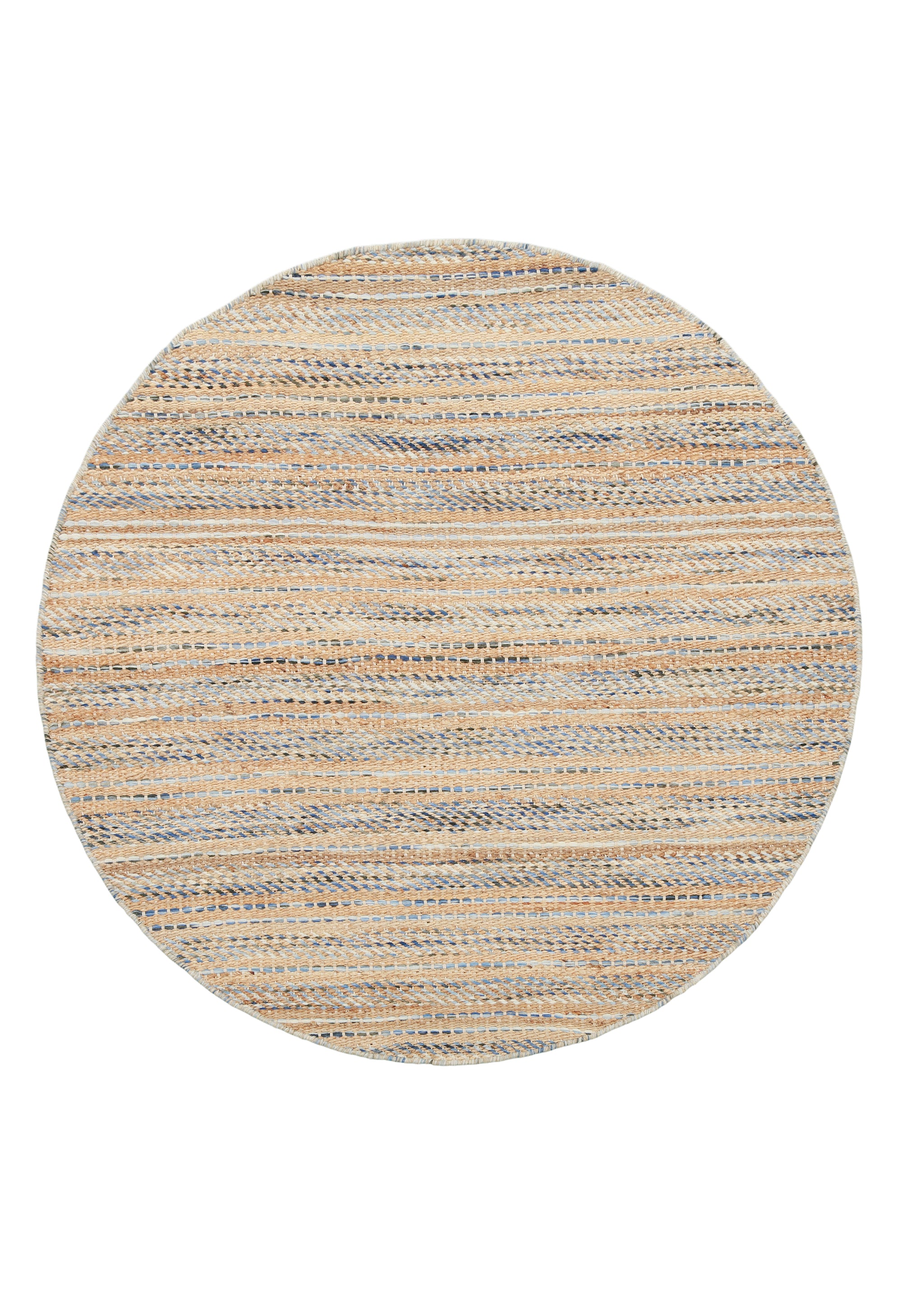 Khushi-Living-Rugs-Carpet-Hand-Woven-Durrie-Round
