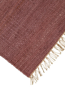 Dusty Rose Plain Dhurrie