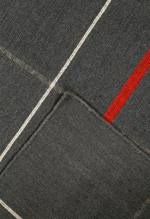 Charcoal Gridline Dhurrie