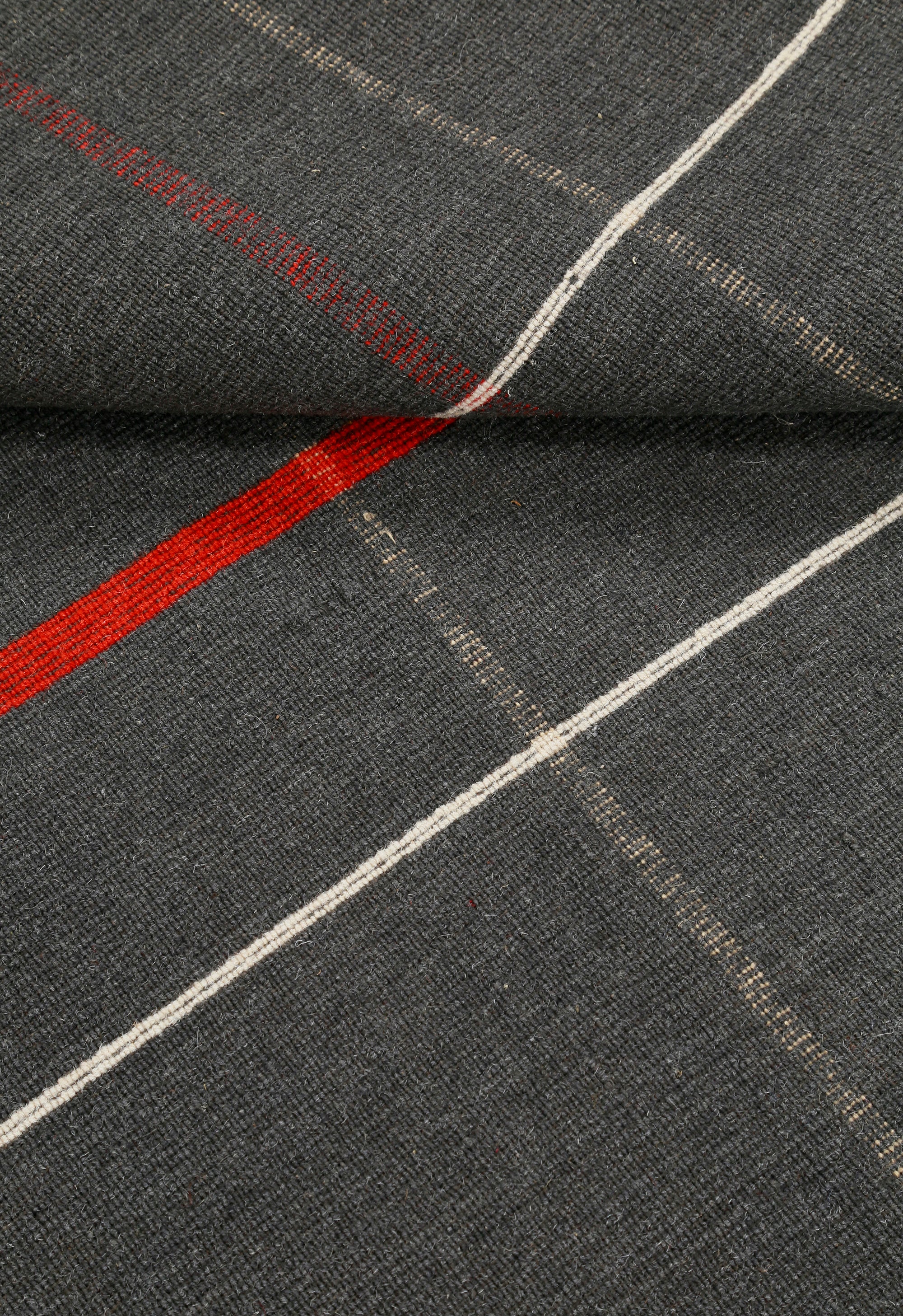 Charcoal Gridline Dhurrie