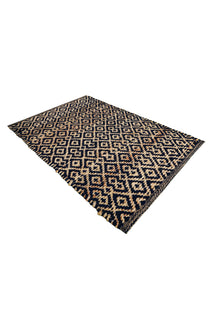 Navy Diamond Dhurrie