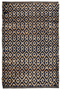 Navy Diamond Dhurrie