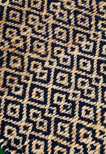 Navy Diamond Dhurrie
