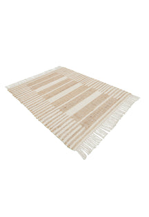 Beige Stripe Dhurrie