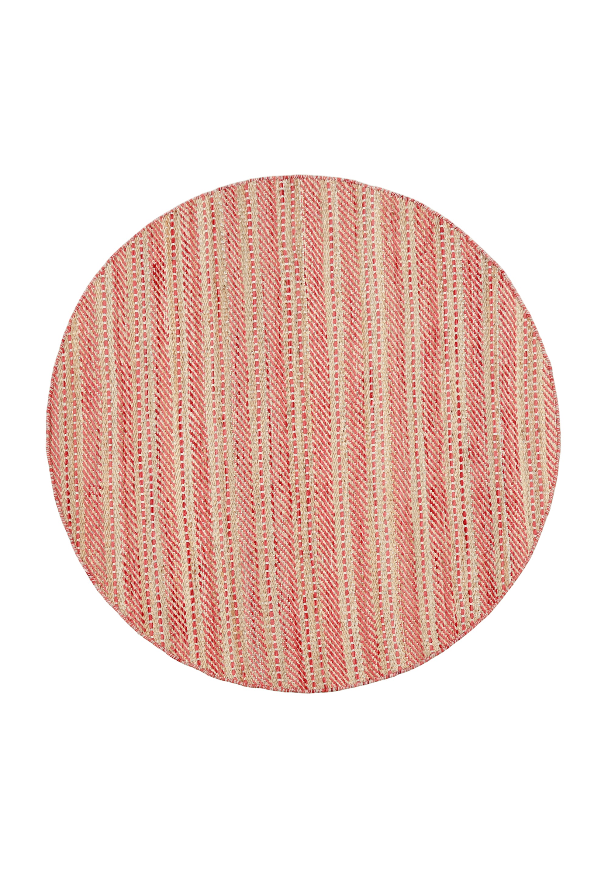 Khushi-Living-Rugs-Carpet-Hand-Woven-Durrie-Round