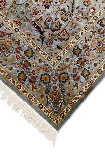 Soft Blue Floral Rug