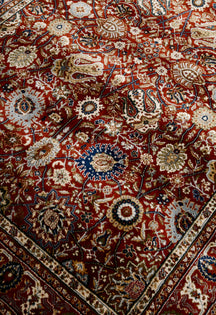 Ruby Red Floral Rug