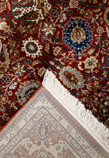 Ruby Red Floral Rug