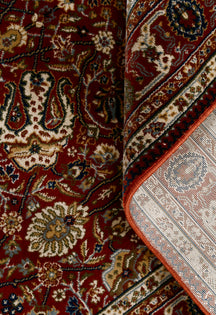 Ruby Red Floral Rug