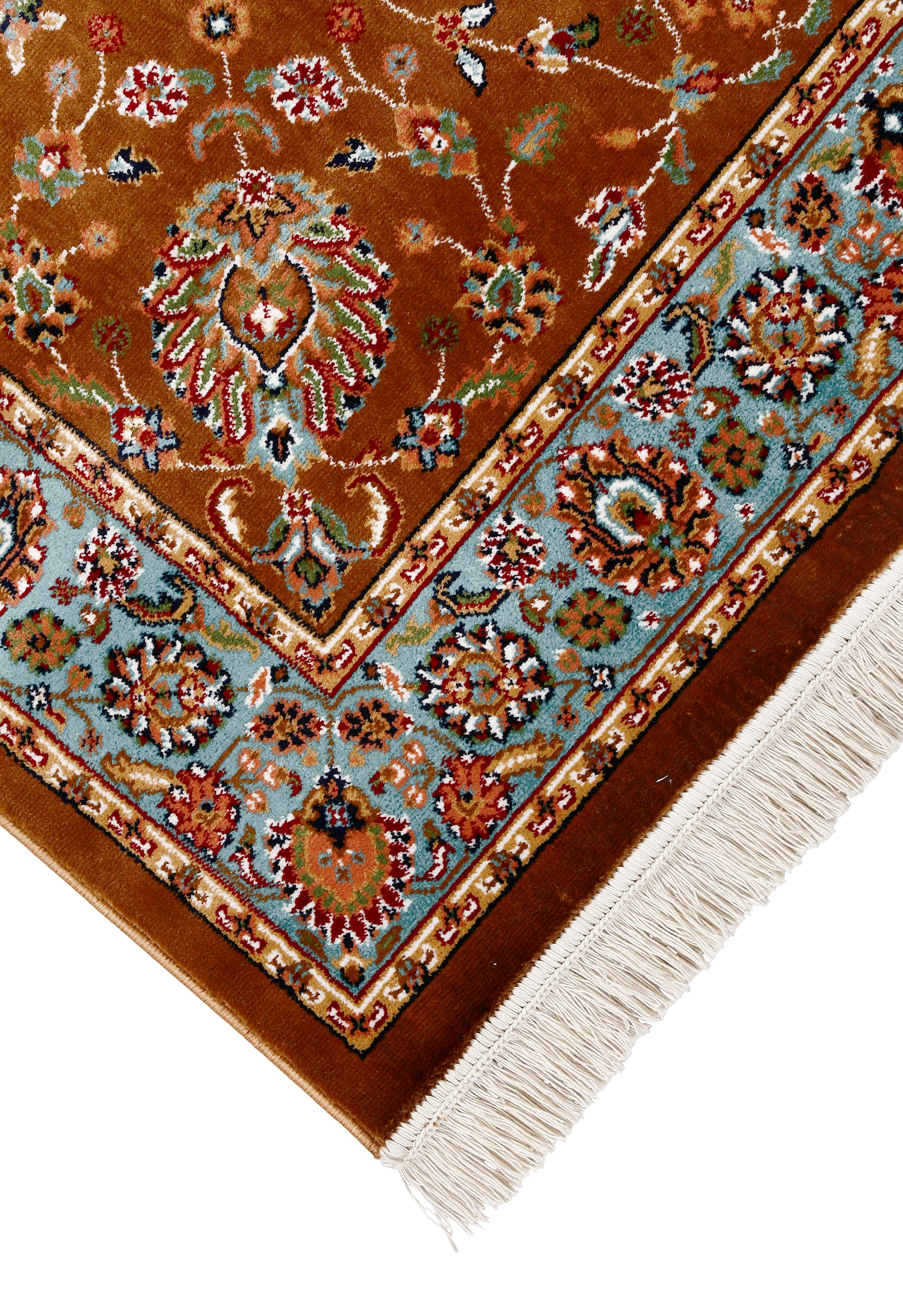 Rust Floral Traditional Rug