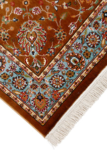 Rust Floral Traditional Rug