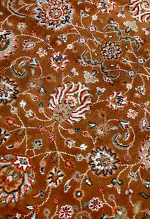 Rust Floral Traditional Rug