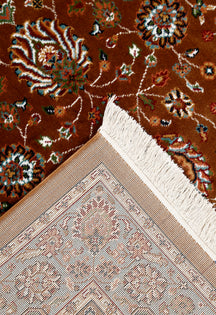 Rust Floral Traditional Rug