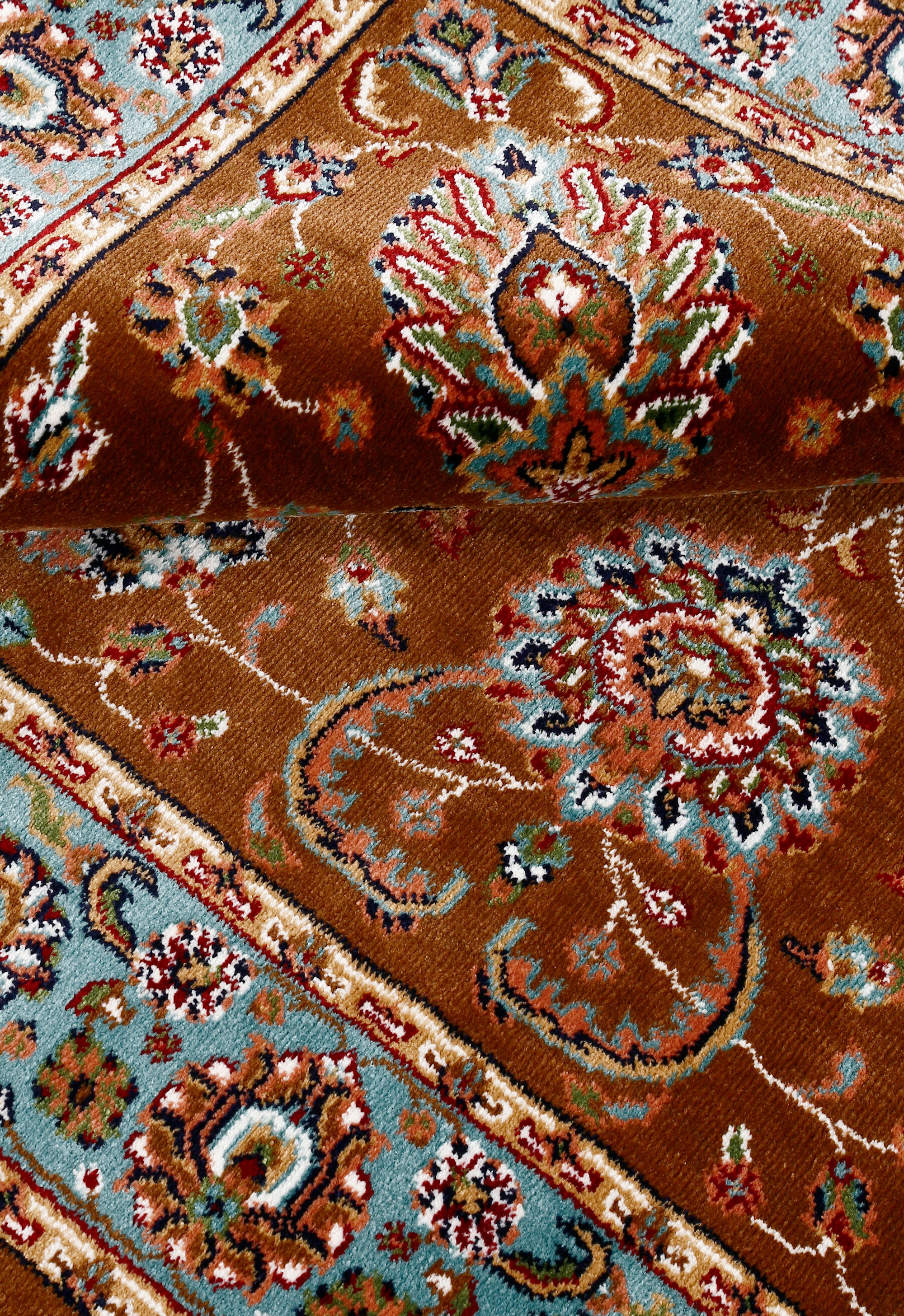Rust Floral Traditional Rug