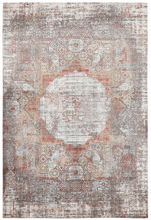 Rust Distressed Medallion Rug