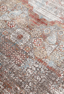 Rust Distressed Medallion Rug