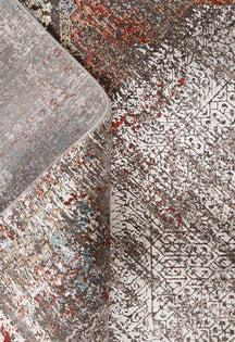 Rust Distressed Medallion Rug